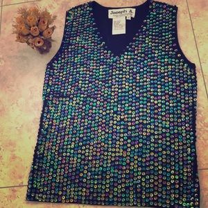 JOSEPH A SLEEVELESS SWEATER SIZE S